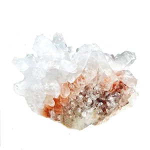 紅兔毛白水晶簇