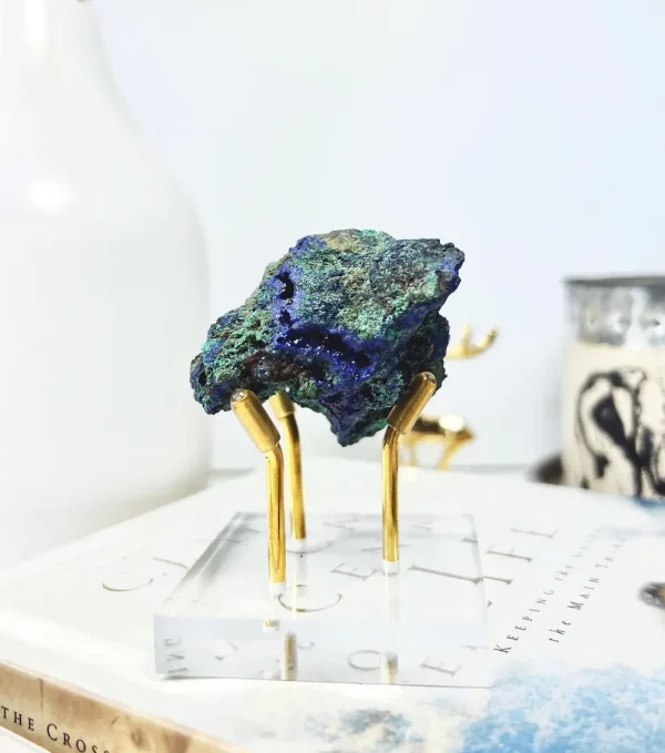 孔雀石共生藍銅礦石