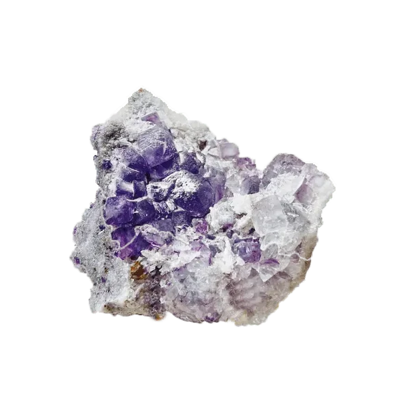 紫螢石水晶共生